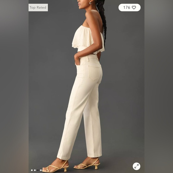 Joe’s Jeans “The Blake” High Rise, Wide Leg, Size 26, Ecru, NWT - Picture 6 of 16